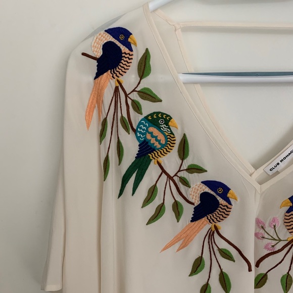 Club Monaco Bird Blouse - Picture 2 of 6